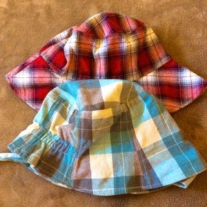 Red and Blue Flannel Bucket Hats
